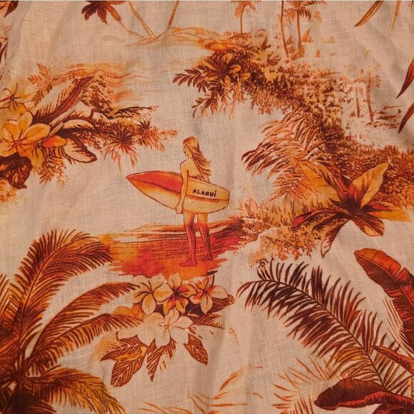 Alanui Hookipa Toile De Jouy Maxi Dress In Orange Size Small - Picture 7 of 13